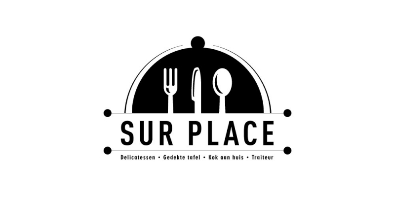 logoontwerp voor een nieuwe traiteurzaak Sur Place